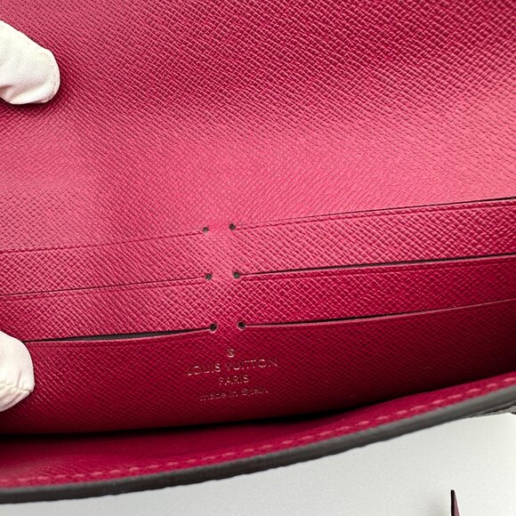 Louis Vuitton Monogram Portefeuille Sarah Wallet with Rose Red Interior - Picture 7 of 9